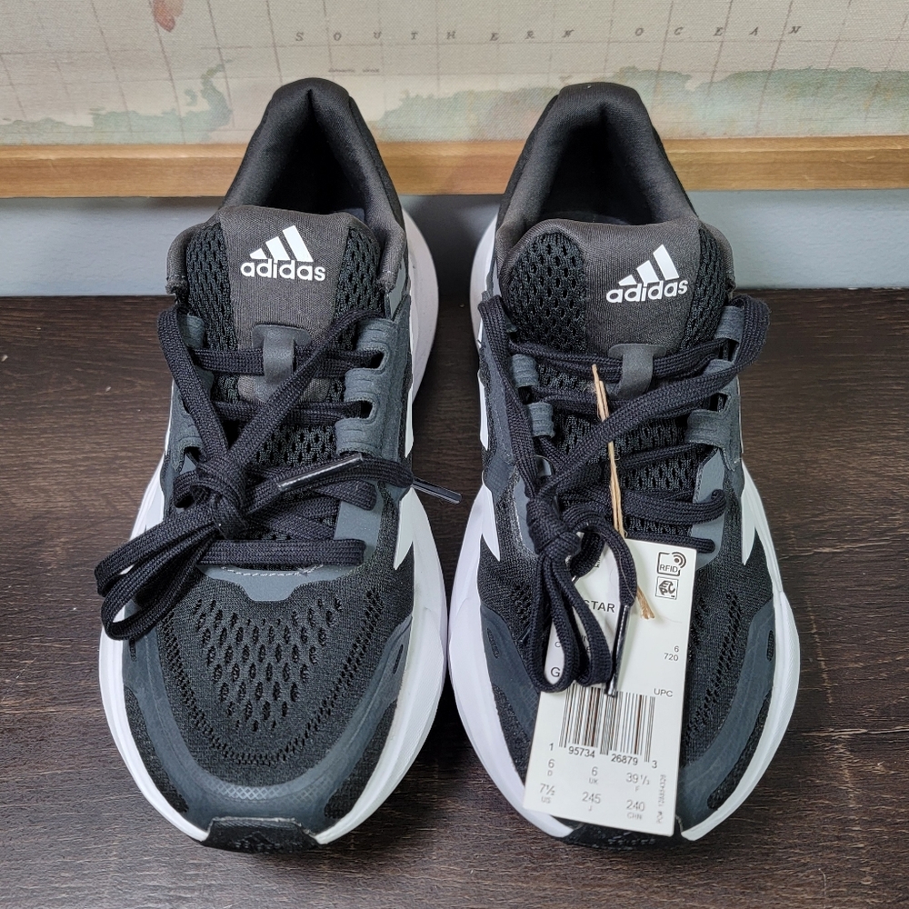 BRAND NEW Adidas Adistar Black White Womens Size 7.5 - Picture 2 of 7